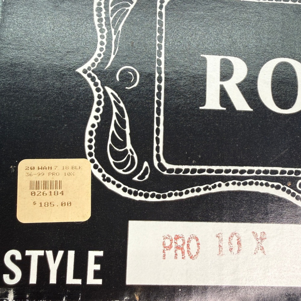 Rodeo King Pro 10X Black Beaver Felt Cowboy Hat 7 1/8 Long Oval - Picture 11 of 12